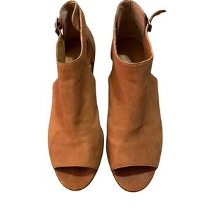 Lucky Brand Women's Brown Peep Toe Mules‎